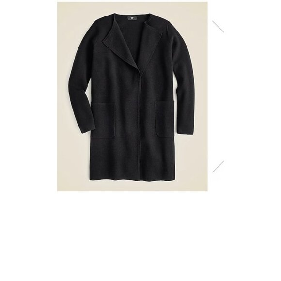 J.Crew $158 Juliette collarless sweater-blazer Black Size XXS J6339 - Picture 2 of 9